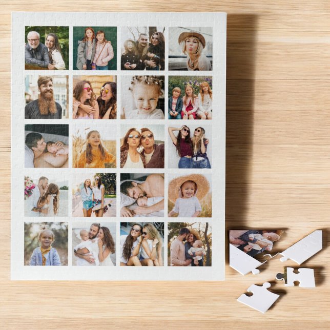Quebra-cabeça Colagem de Fotos Simples 20 Imagem Personalizada (Criador carregado)