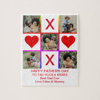 Quebra-cabeça Colagem de Fotos Tic Tac Toe Hugs Kisses Pais SM