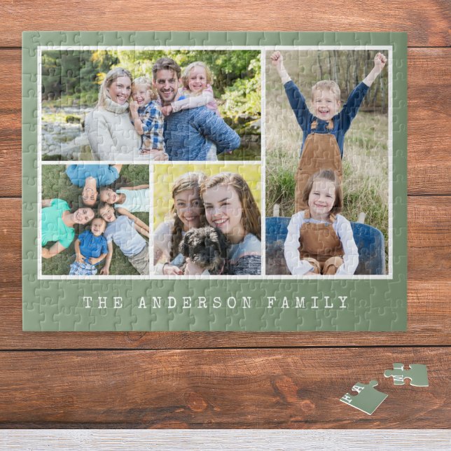 Quebra-cabeça Colagem de Galeria de 4 Fotos Personalizadas (Criador carregado)