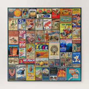 QUEBRA-CABEÇA COLAGEM DE PUBLICIDADE VINTAGEM, EMBALADA!
