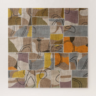 Quebra-cabeça Colagem de retalhos, padrão de mistura de mantas