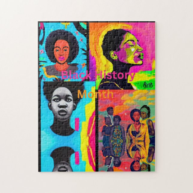Quebra-cabeça Colagem do Mês de História Negra (Vertical)