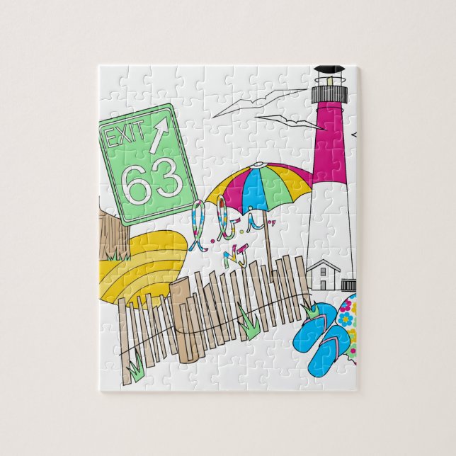 Quebra-cabeça Colagem feminino do amor de LBI (Vertical)