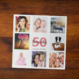 Quebra-cabeça Colagem fotográfica de 50 anos, mulher branca