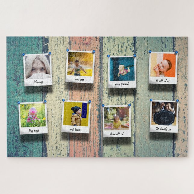 Quebra-cabeça Colagem Fotográfica Personalizada da Família Vinta (Horizontal)