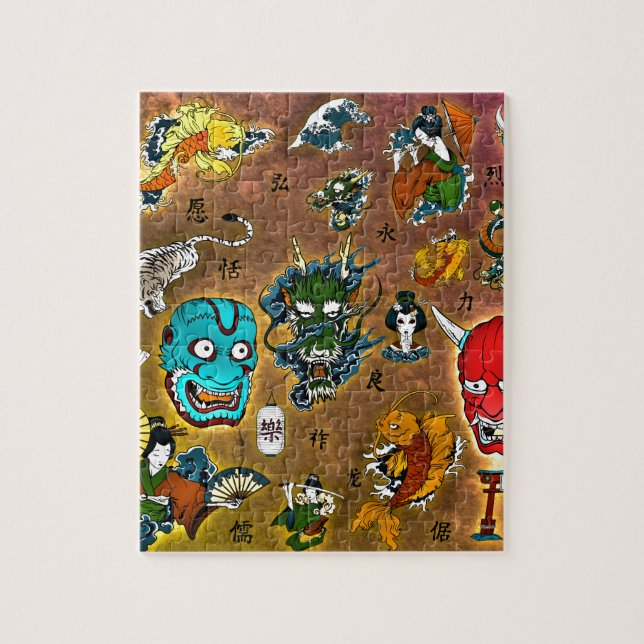 Quebra-cabeça Colagem Japonesa (Vertical)