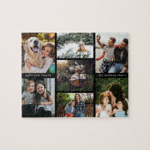 Quebra-cabeça Colagem Mínima de Fotos Simples da Família Multifo