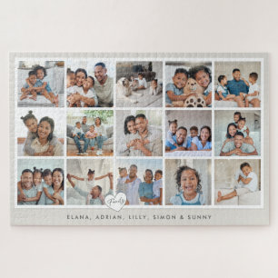 Quebra-cabeça Colagem Multi Família Personalizada 15 Galeria de