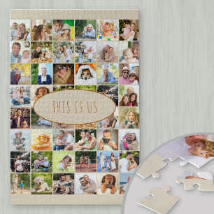 Quebra-cabeça Colagem Personalizada de Fotos 40 Imagens Esta é a