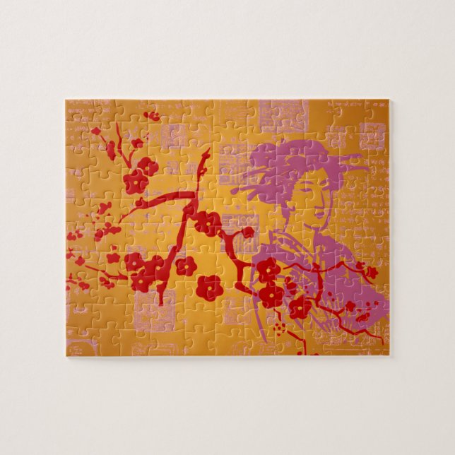 Quebra-cabeça Colagem Vintage Asiática (Horizontal)