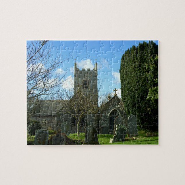 Quebra-cabeça Colan Church perto de Newquay Cornwall Inglaterra (Horizontal)