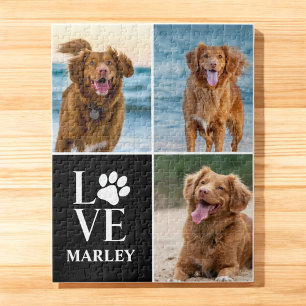 Quebra-cabeça Colar Personalizado Amor Cachorro Amigo Nome Foto