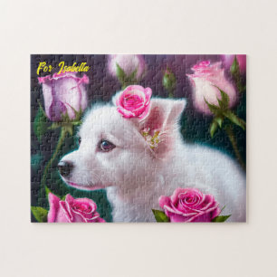 Quebra-cabeça Coleção Cão Cachorro E Rosa