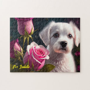 Quebra-cabeça Coleção De Cães Pequenos E Rosa