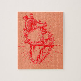 Quebra-cabeça Coleção vermelha & branca do coração anatômico