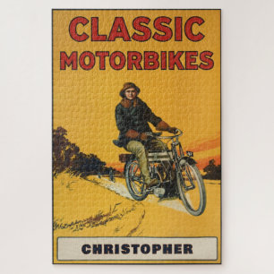 Quebra-cabeça Colecionador de Motocicletas Clássicas Personaliza