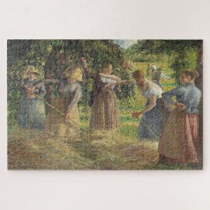 Quebra-cabeça Colheita de Feno em Éragny (1901) – Camille Pissar
