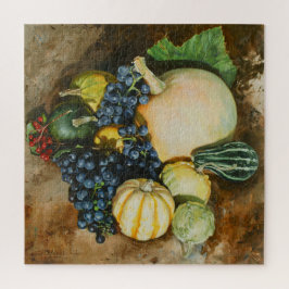 Quebra-cabeça Colheita de outono com Pumpkins, Nuvens