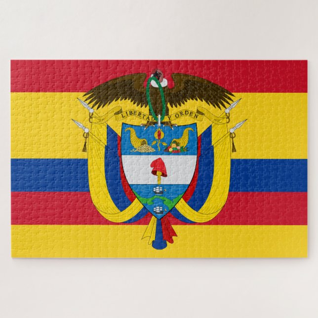 Quebra-cabeça colombia emblem jigsaw puzzle (Horizontal)
