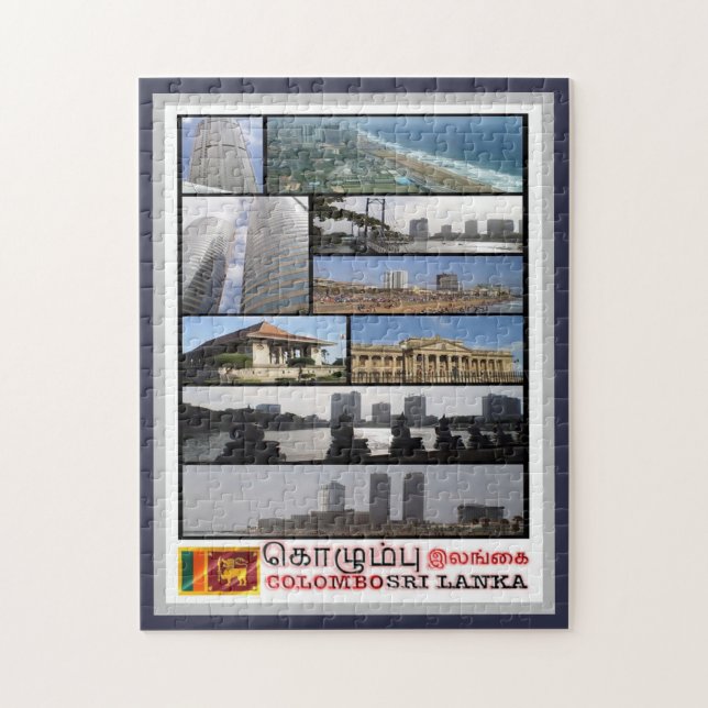 Quebra-cabeça Colombo - Sri Lanka - Mosaico - (Vertical)