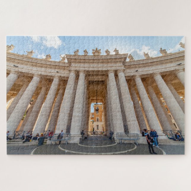 Quebra-cabeça Colônia Bernini, Rua. Praça Peter, Roma, Itália (Horizontal)