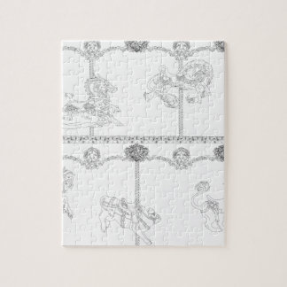 Quebra-cabeça Colora-me carrossel