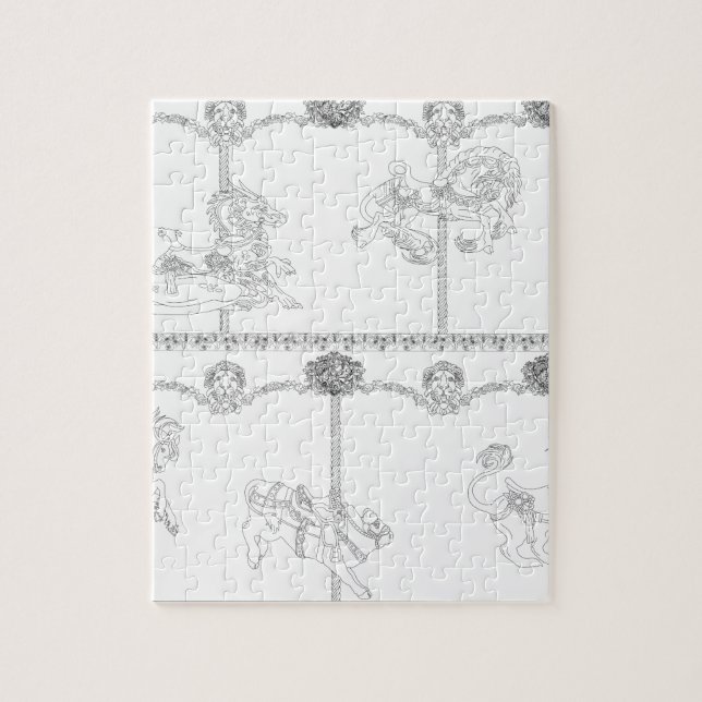 Quebra-cabeça Colora-me carrossel (Vertical)