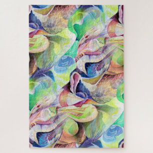 Quebra-cabeça Coloração d'água do Abstrato Pastel com cores e