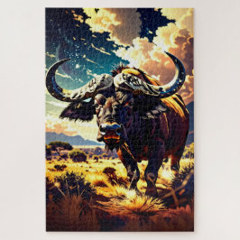 Quebra-cabeça Colorful Abstract Buffalo Puzzle for Adults