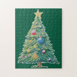 Quebra-cabeça Colorful Christmas Tree