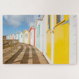 Quebra-cabeça Colorful Cornish Beach Huts Jigsee
