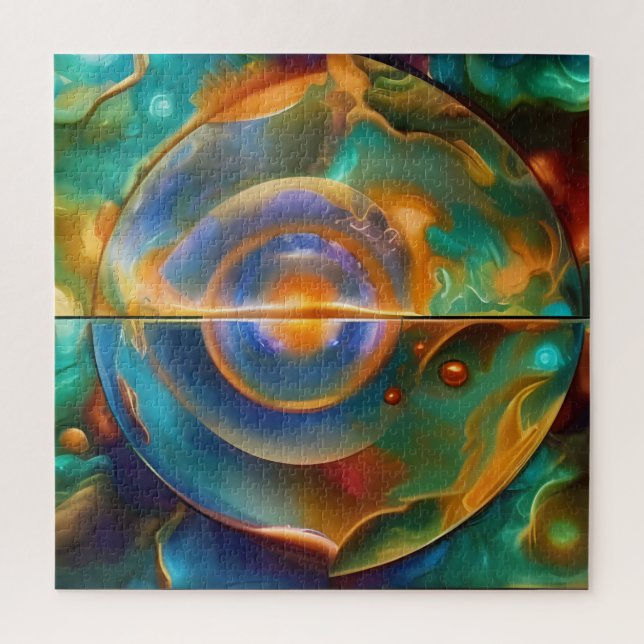 Quebra-cabeça Colorida Abstrato de outro mundo (Vertical)