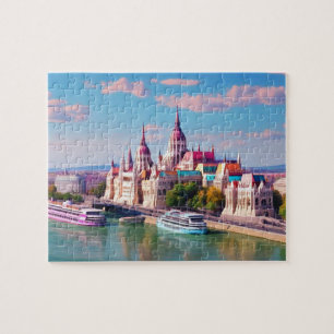 Quebra-cabeça Colorida Budapest Skyline