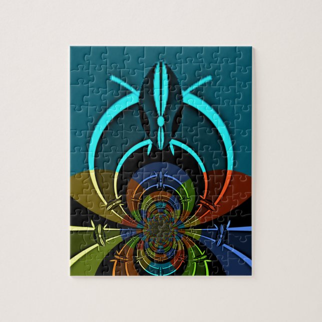 Quebra-cabeça Colorida Maasai Shield Design (Vertical)