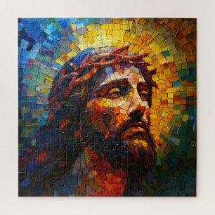 Quebra-cabeça Colorida Mosaico Jesus