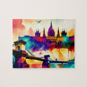 Quebra-cabeça Colorida Skyline Budapest