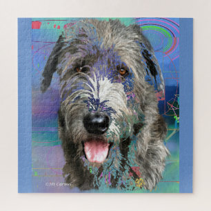 Quebra-cabeça Colorida Trabalho de arte de Wolfhound Irlandês