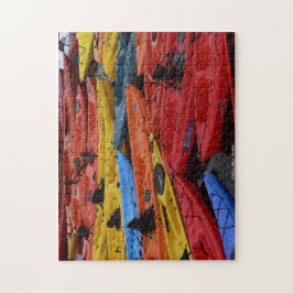 Quebra-cabeça colorido do caiaque