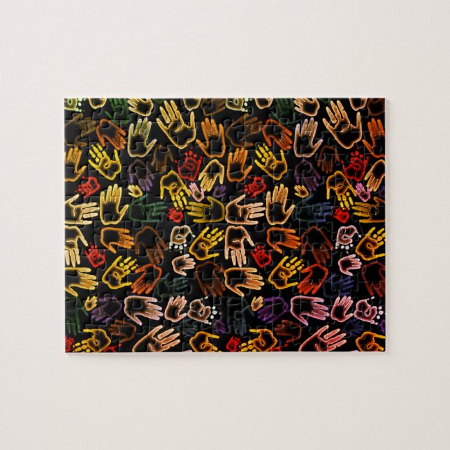 Quebra-cabeça Colorir impressões digitais (Horizontal)