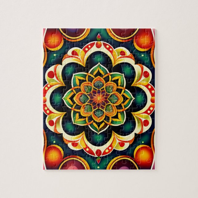 Quebra-cabeça Colorir Mandala (Vertical)