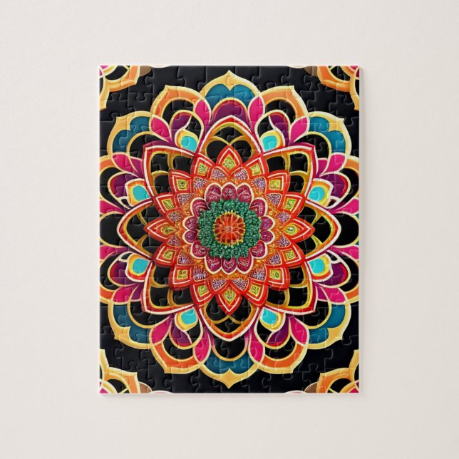 Quebra-cabeça Colorir Mandala (Vertical)