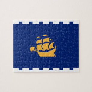 Quebra-cabeça com a Bandeira da Cidade de Quebec,
