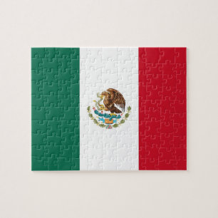 Quebra-cabeça com a bandeira de México