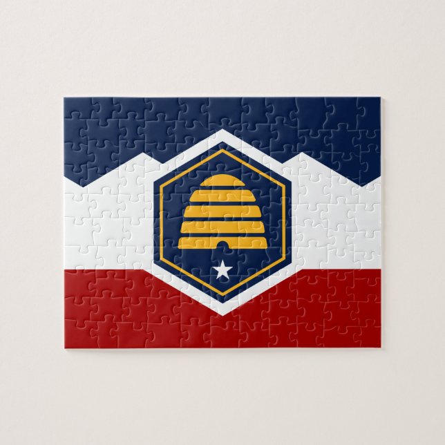 Quebra-cabeça com a Bandeira de Utah, EUA (Horizontal)