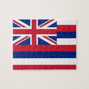 Quebra-cabeça com a bandeira do estado de Havaí