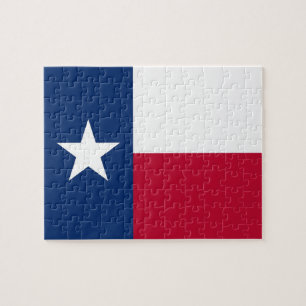 Quebra-cabeça com a bandeira do estado de Texas