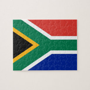 Quebra-cabeça com bandeira da África do Sul