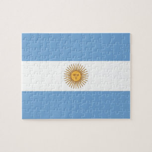 Quebra-cabeça com bandeira da Argentina