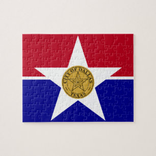 Quebra-cabeça com Bandeira da Cidade de Dallas