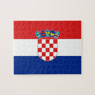 Quebra-cabeça com bandeira da Croácia